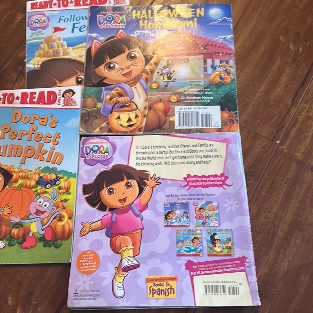 Dora the Explorer Books Lot 5 Halloween Learn to Read Nursery Rhymes